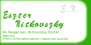 eszter nitkovszky business card